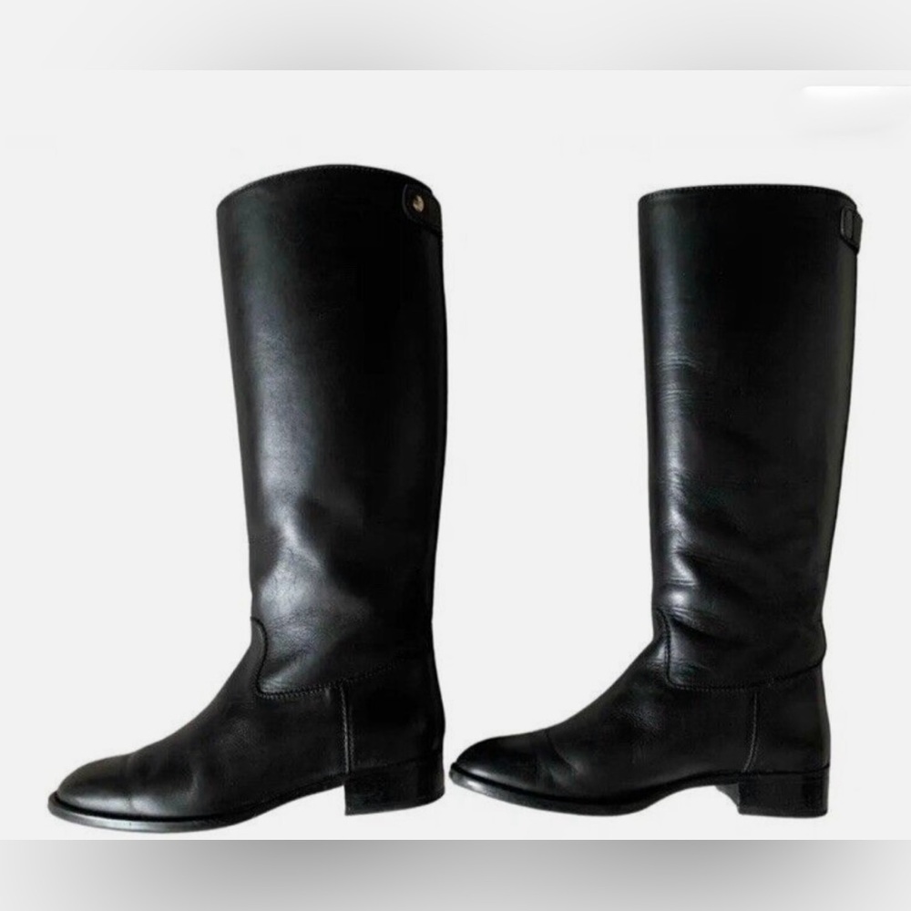 NWOT- J.Crew Black tall equestrian boots, 7.5 - excellent! - Picture 3 of 5